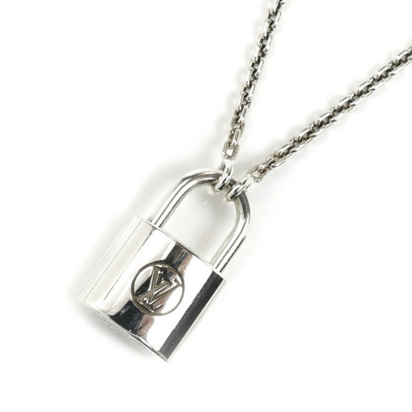 LOUIS VUITTON Silver Lockit Necklace